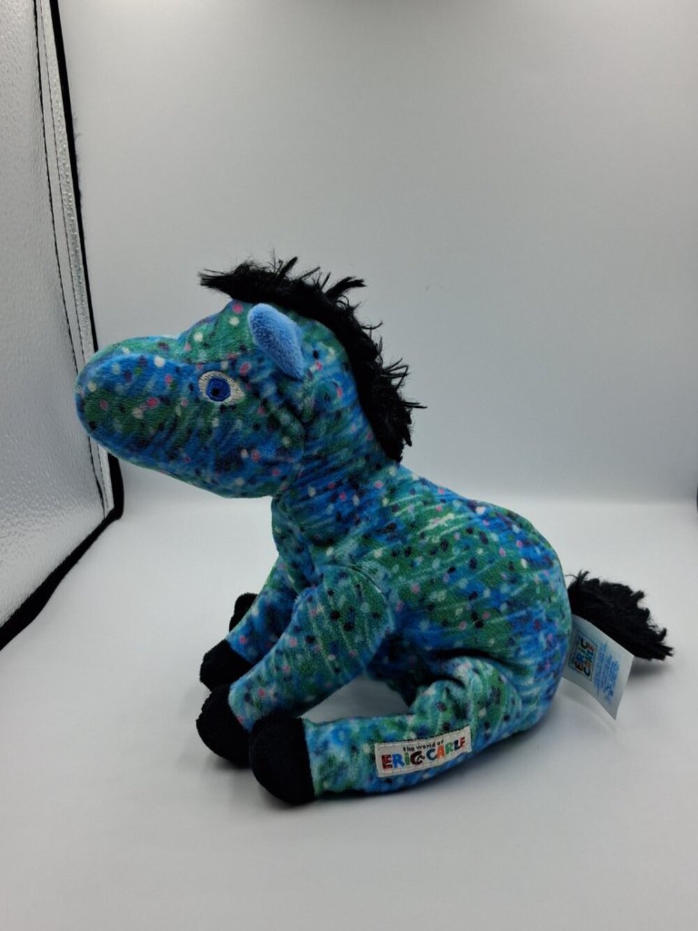 Rare HTF 2011 Eric Carle 9" Blue Spotted Horse Plush Toy Kids Preferred